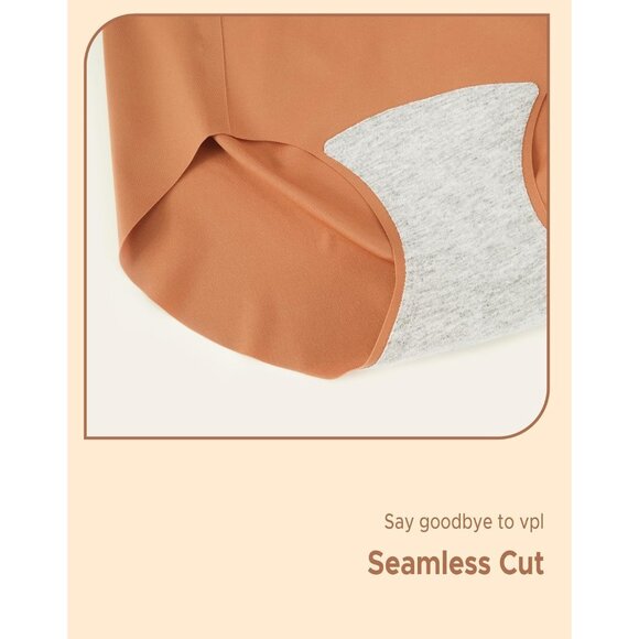 Women's Seamless Hipster Underwear 4-Pack Soft No Show Invisible Stretch - Picture 6 of 8